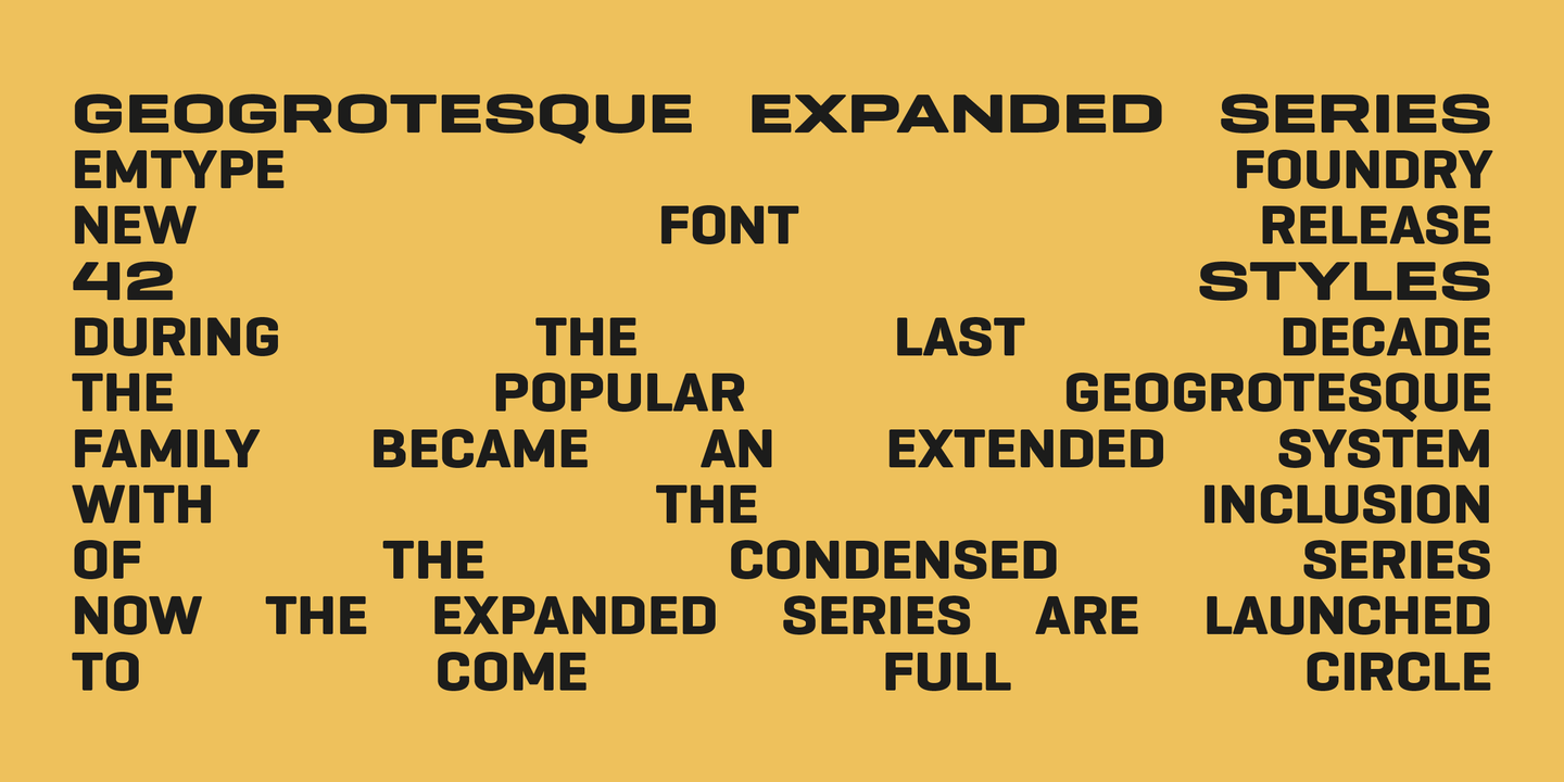 Ejemplo de fuente Geogrotesque Wide SemiBold Italic
